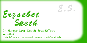 erzsebet speth business card